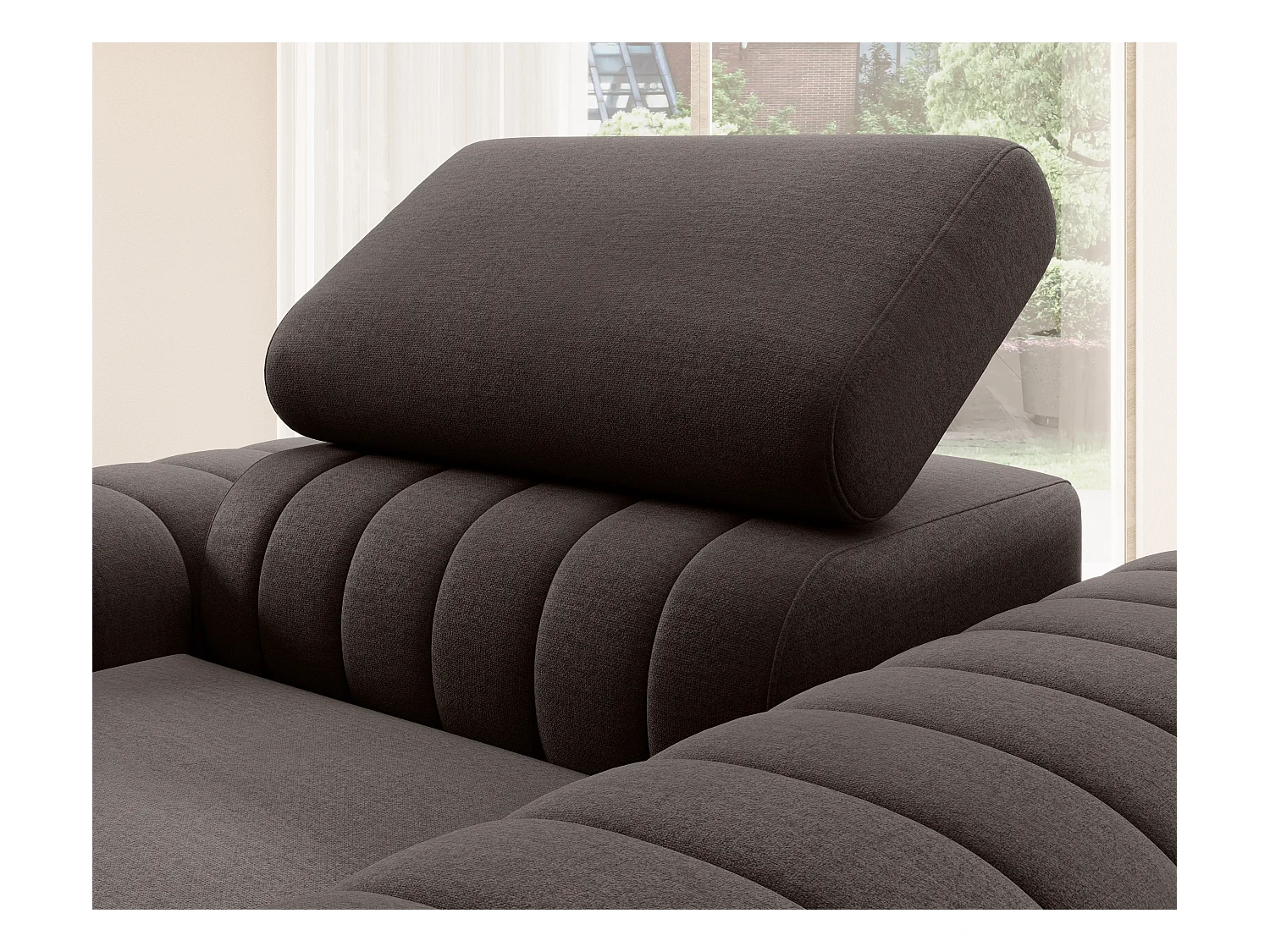 LOZA fluwelen fauteuil - Comfort en modern design-Kleur Donker bruin