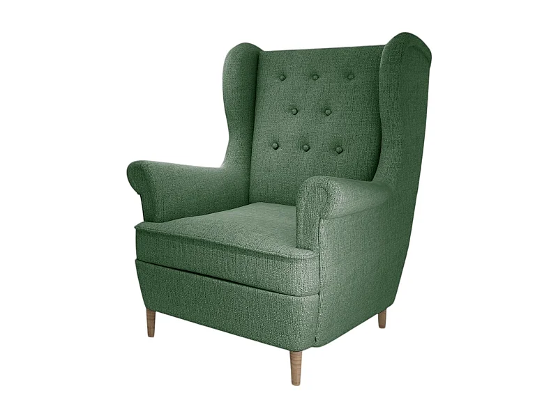 Fauteuil bergère LIZZI – Élégance intemporelle et confort royal-Vert clair