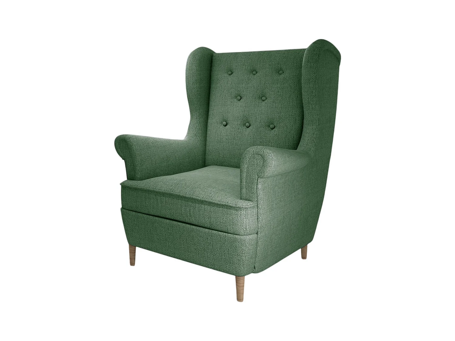 Fauteuil bergère LIZZI – Élégance intemporelle et confort royal-Vert clair