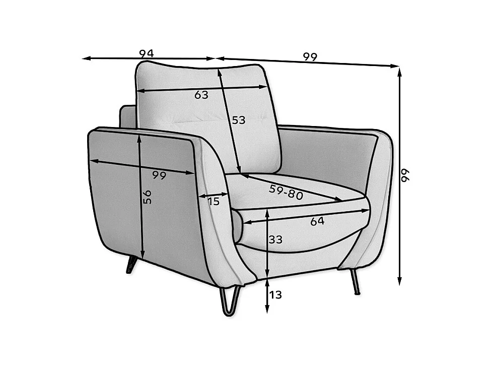 Fauteuil en velours ZURIK – Confort et style intemporel-Beige