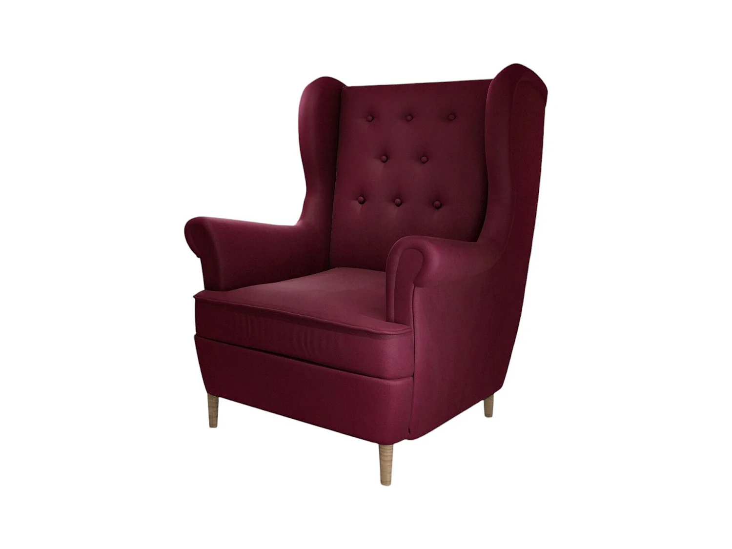 Fauteuil bergère LIZZI – Élégance intemporelle et confort royal-Bordeaux