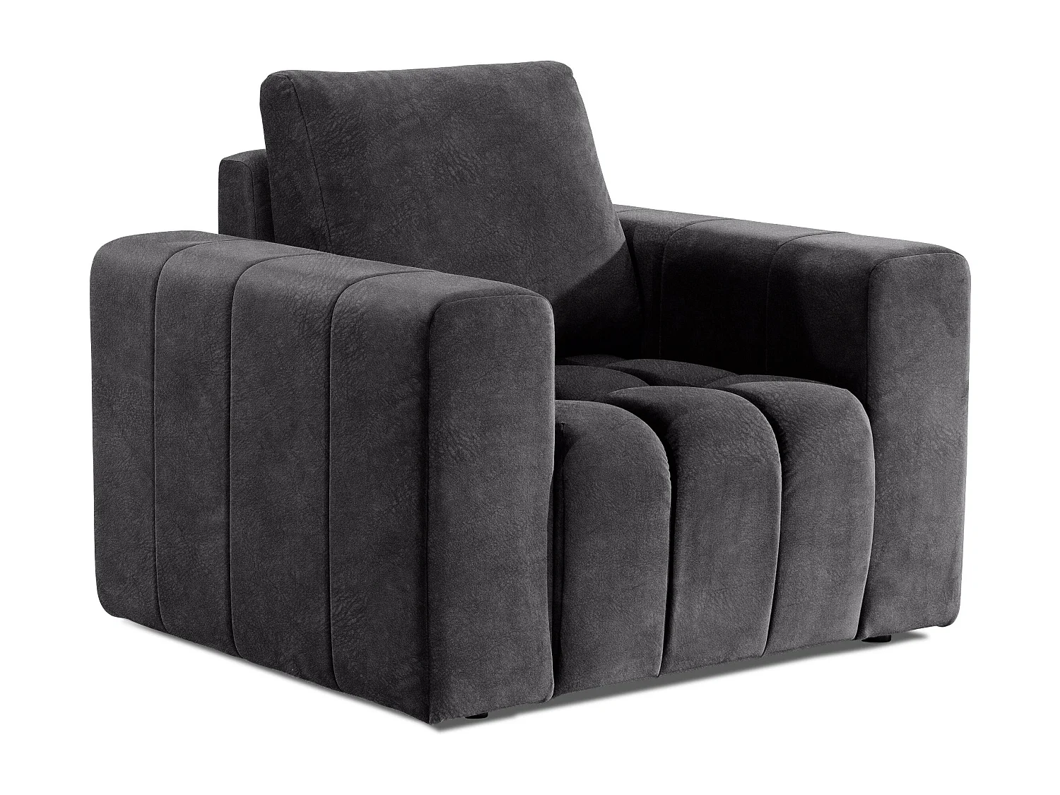 LARKO moderne gestoffeerde stoffen fauteuil-Kleur Grijs
