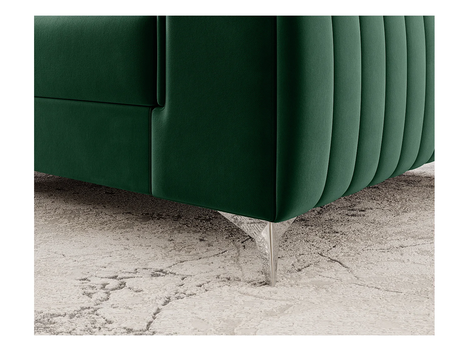 Fauteuil velours LOZA - Confort et design moderne-Vert