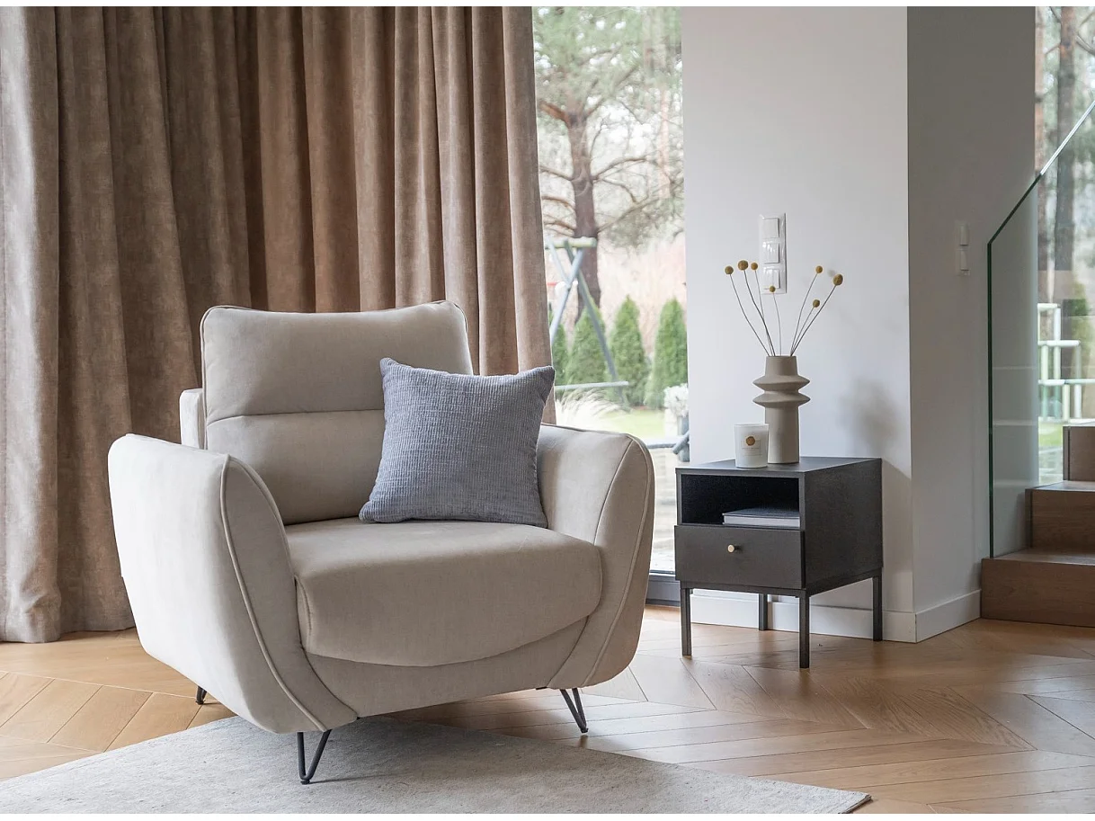 ZURIK fluwelen fauteuil – Comfort en tijdloze stijl-Kleur Blauw