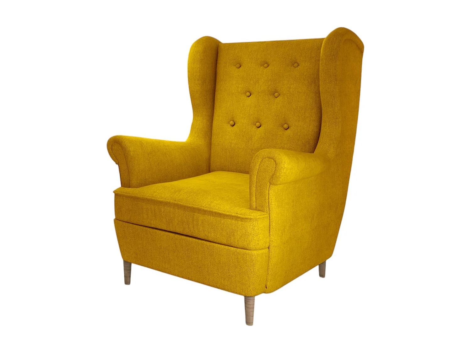 Fauteuil bergère LIZZI – Élégance intemporelle et confort royal-Jaune