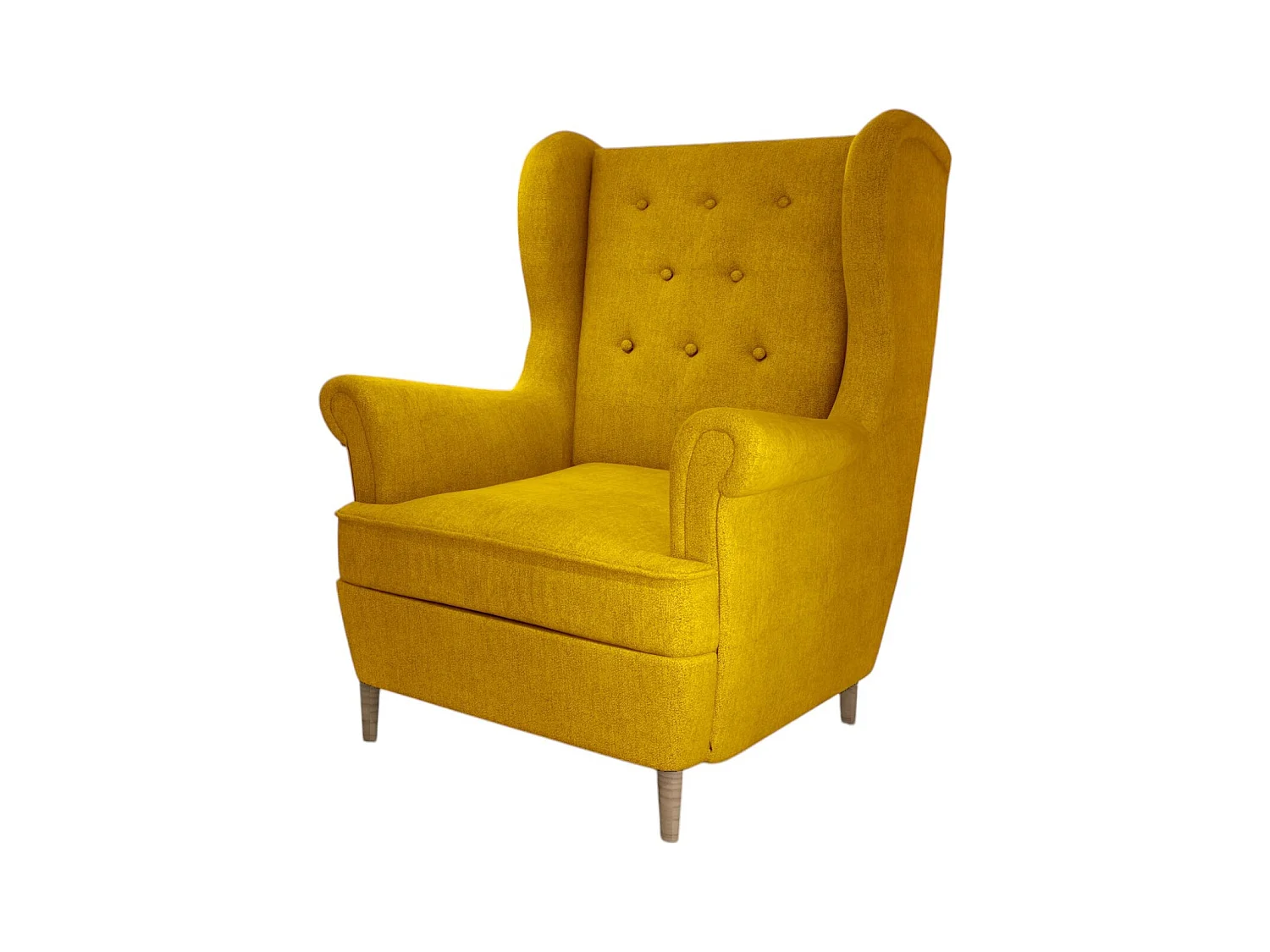 Fauteuil bergère LIZZI – Élégance intemporelle et confort royal-Jaune