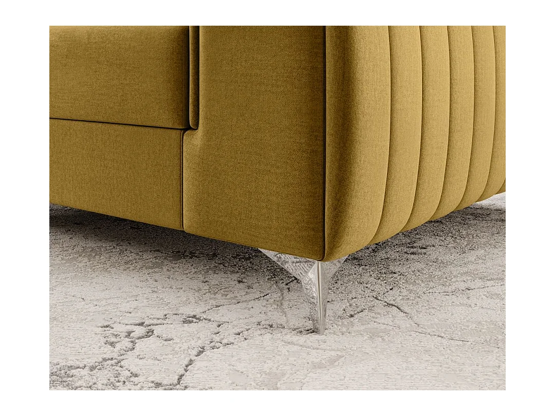 Fauteuil velours LOZA - Confort et design moderne-Jaune miel