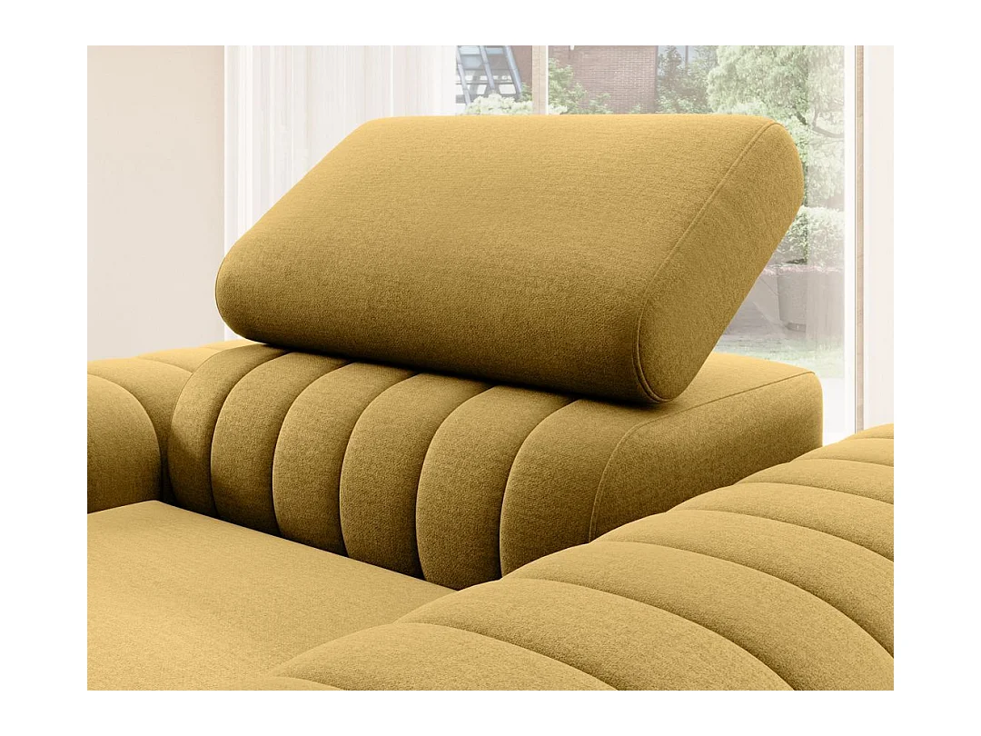 Fauteuil velours LOZA - Confort et design moderne-Jaune miel