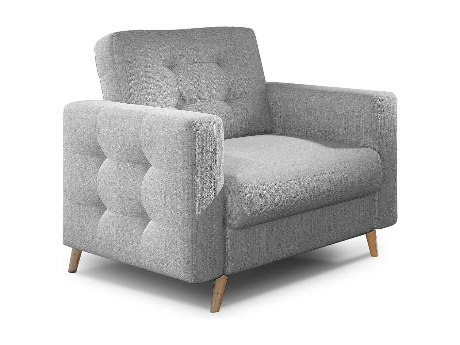 Fauteuil tissu ANSKA-Gris foncé