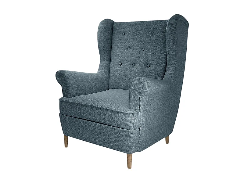 Fauteuil bergère LIZZI – Élégance intemporelle et confort royal-Bleu clair