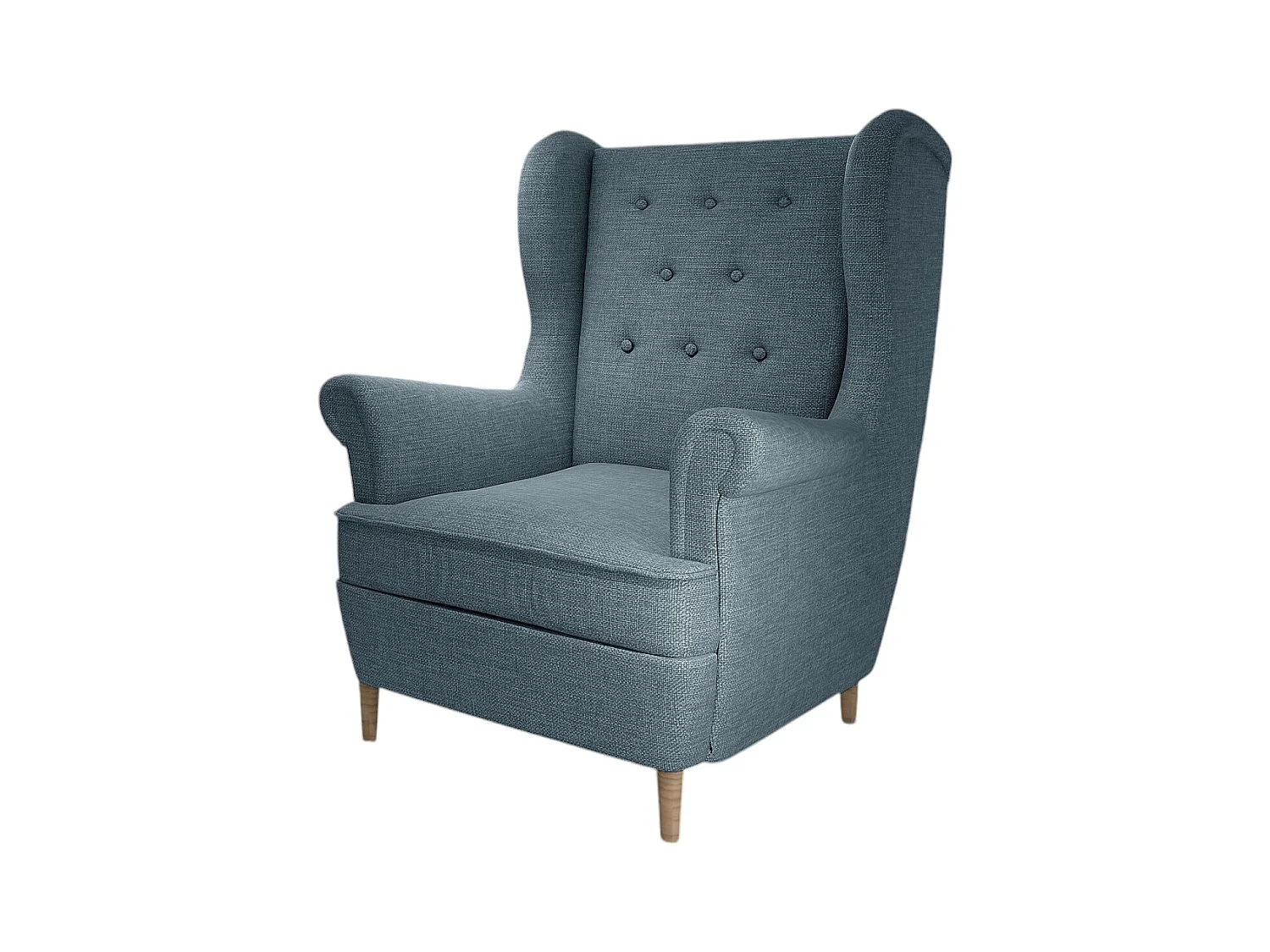 Fauteuil bergère LIZZI – Élégance intemporelle et confort royal-Bleu clair