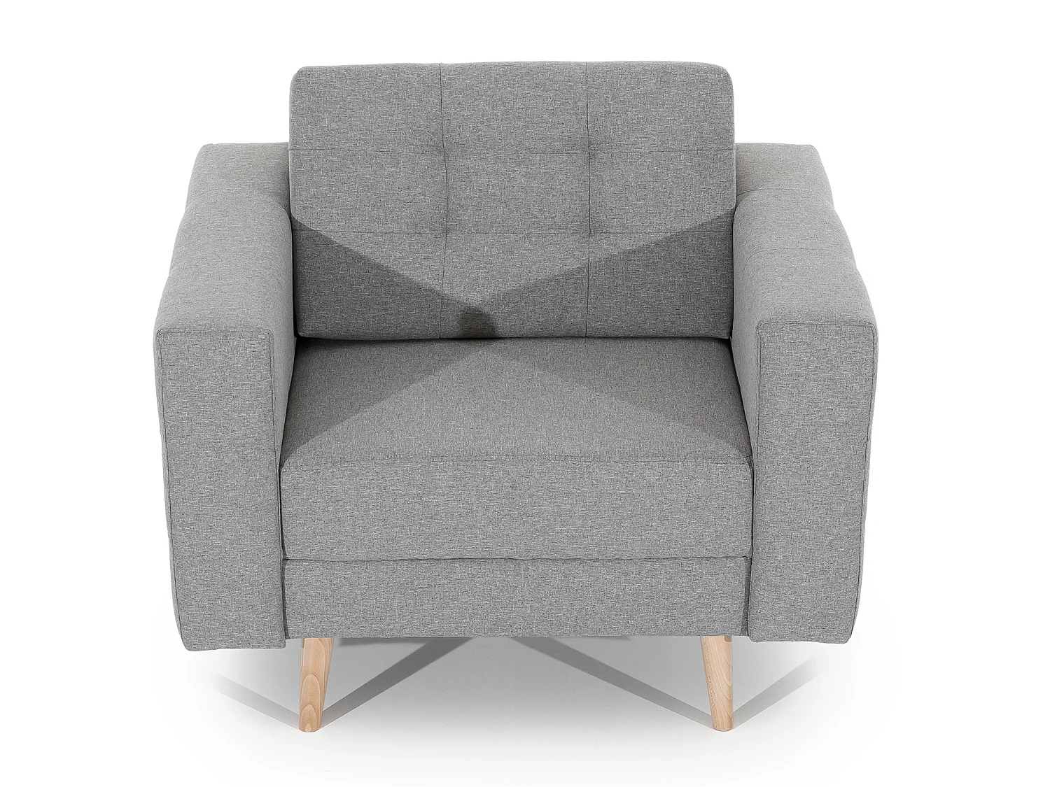 Fauteuil tissu ANSKA-Rose clair