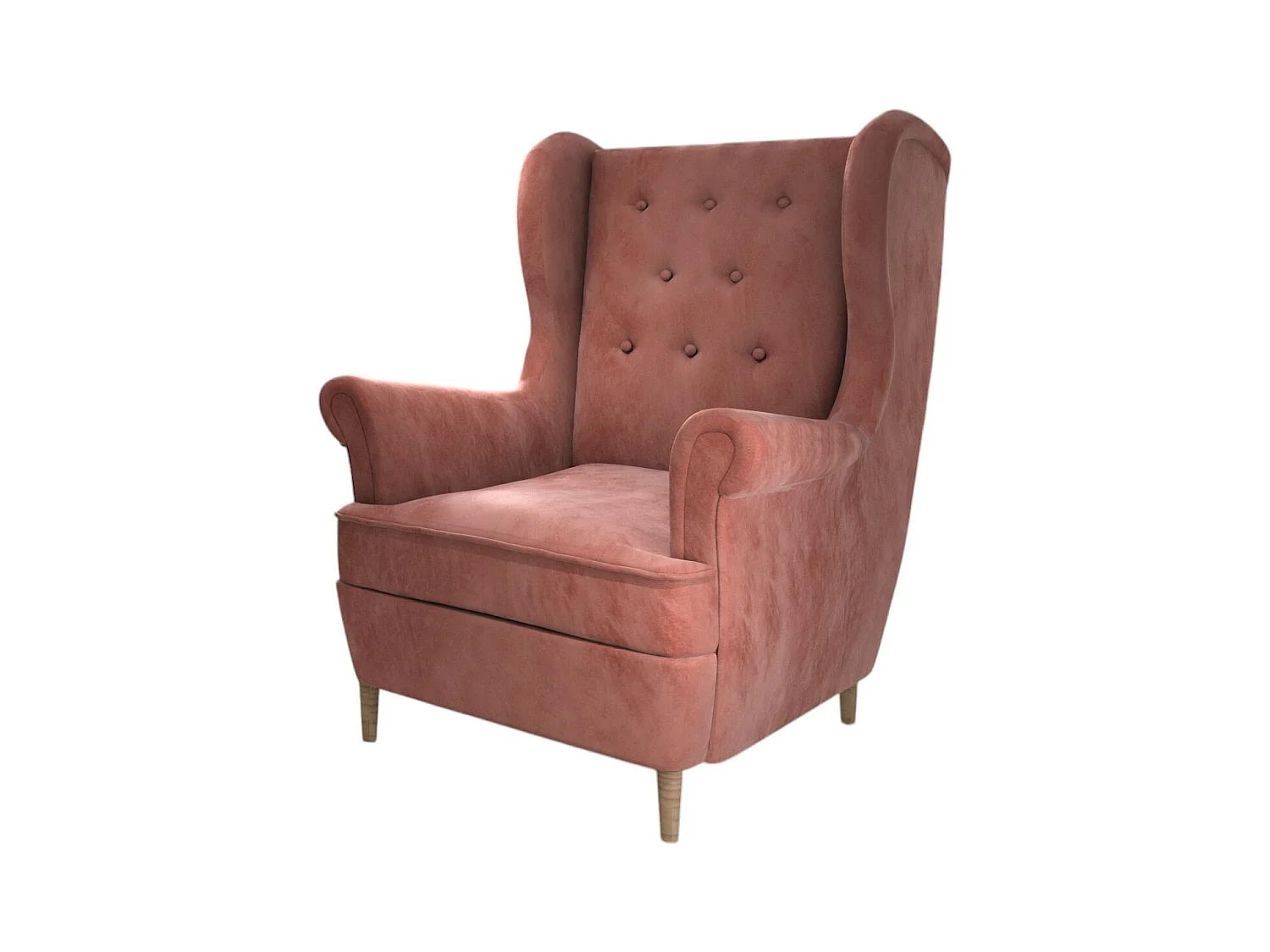 Fauteuil bergère LIZZI – Élégance intemporelle et confort royal-Abricot