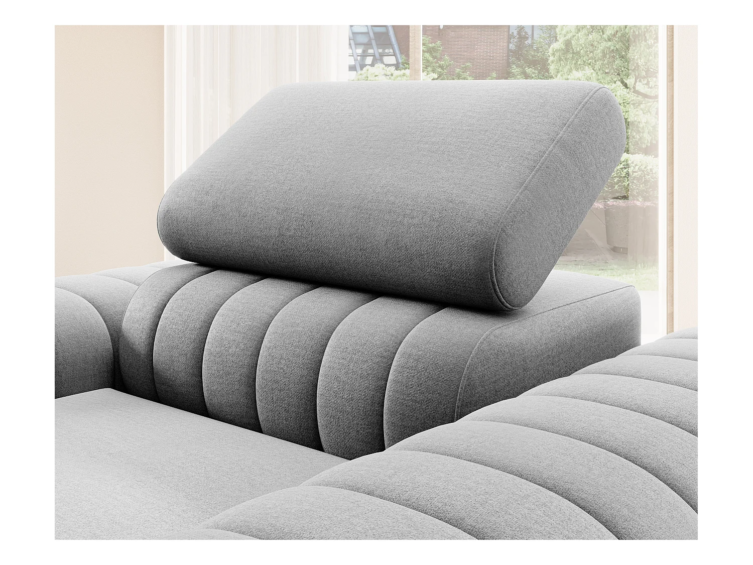 LOZA fluwelen fauteuil - Comfort en modern design-Kleur Lichtgrijs