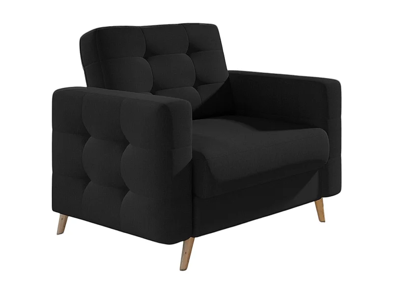 Fauteuil tissu ANSKA-Noir