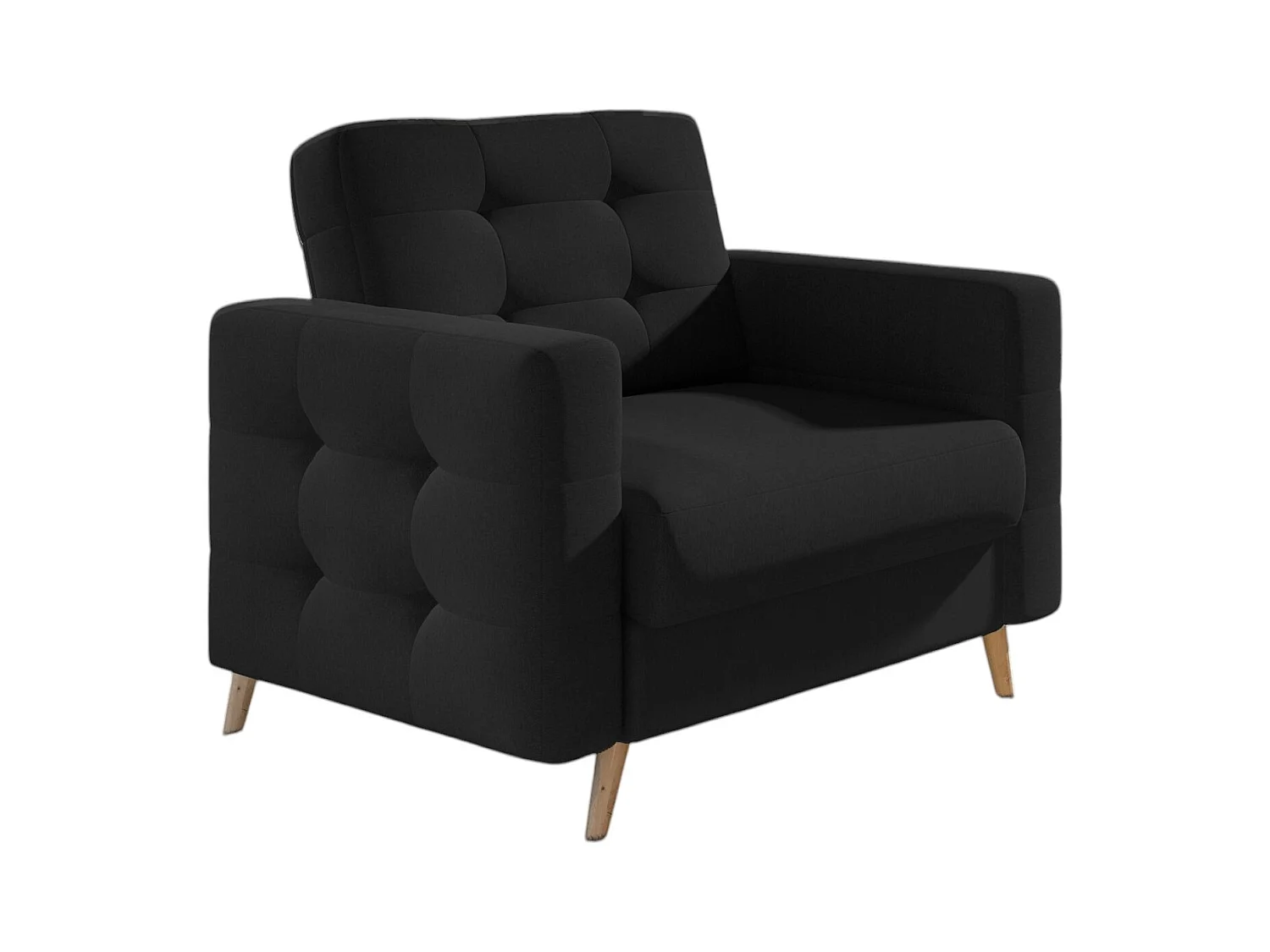 Fauteuil tissu ANSKA-Noir