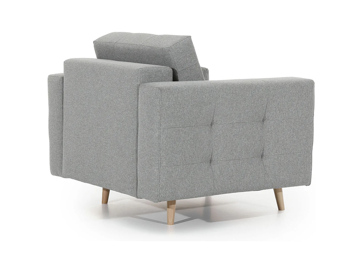 Fauteuil velours ANSKA-Bleu canard