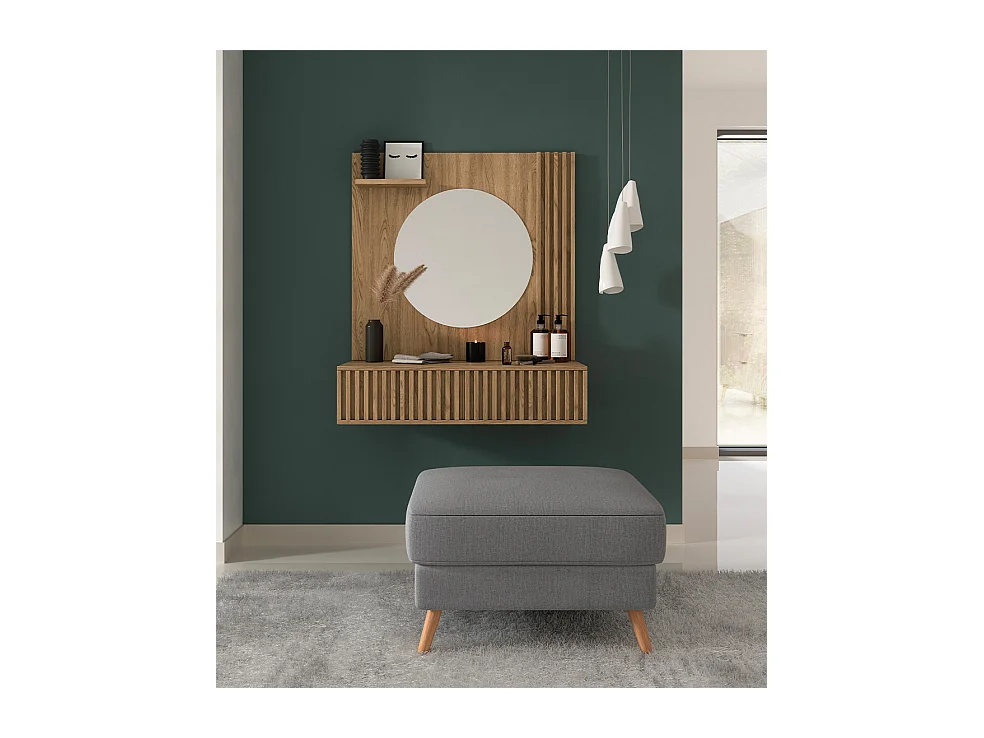 Coiffeuse bois clair rainuré – Collection Bazen