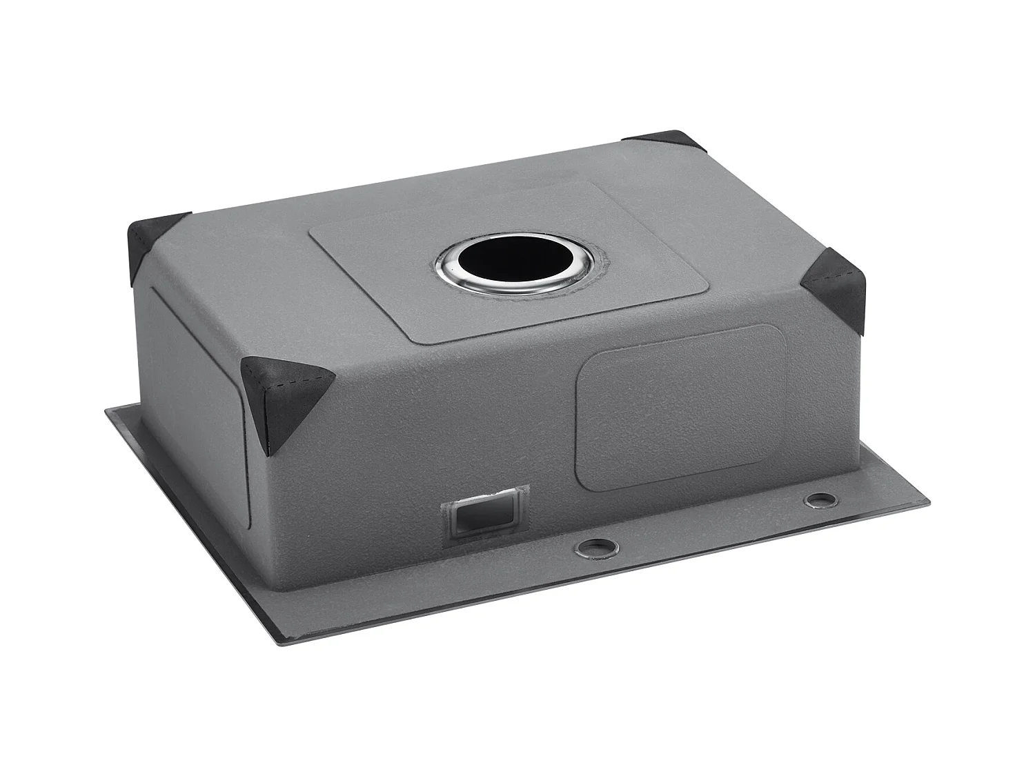 Évier de Cuisine SucceBuy, 55 cm, Évier à Montage sur le Dessus en Acier Inoxydable 304, Noir, Idéal pour Camping-Car