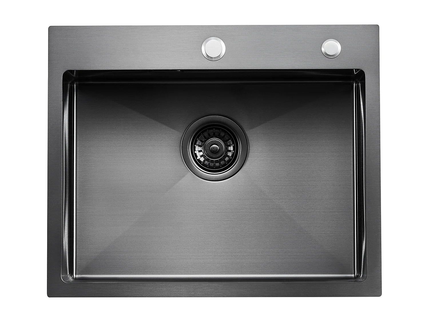Fregadero de Cozinha SucceBuy, 55 cm, Fregadero de Montagem Superior em Aço Inoxidável 304, Preto, Ideal para Caravana