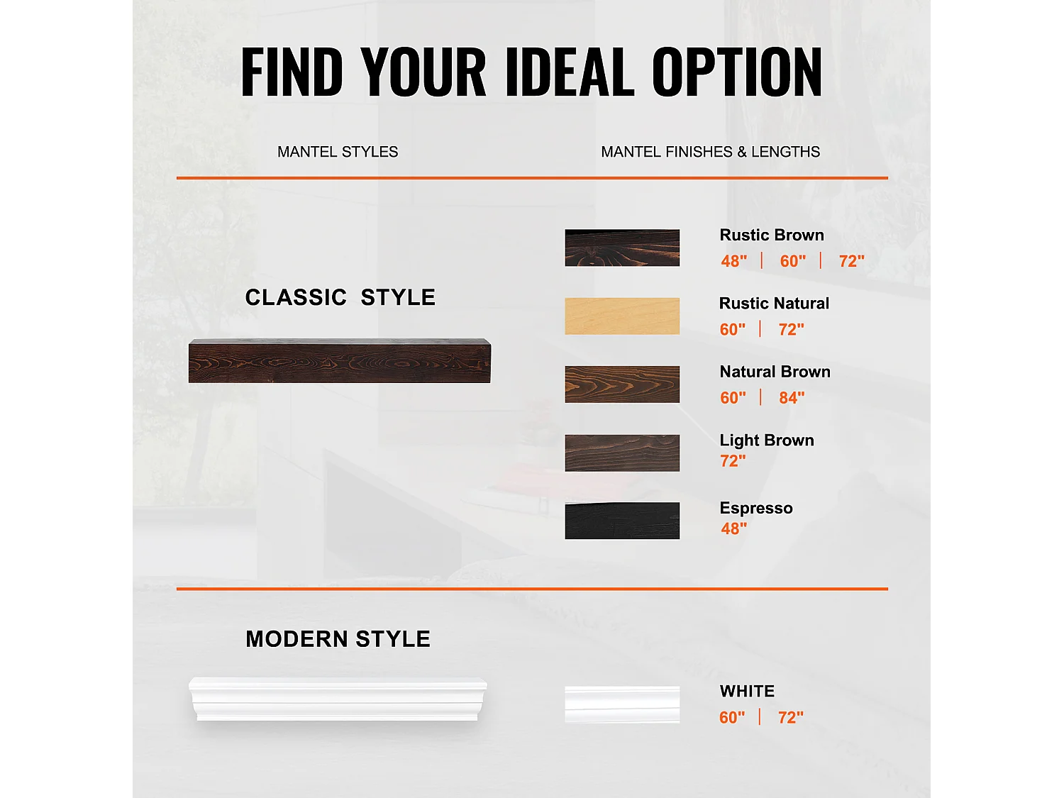 Wandregal SucceBuy, aus Rustikalem Holz, 182,8 cm, Braun