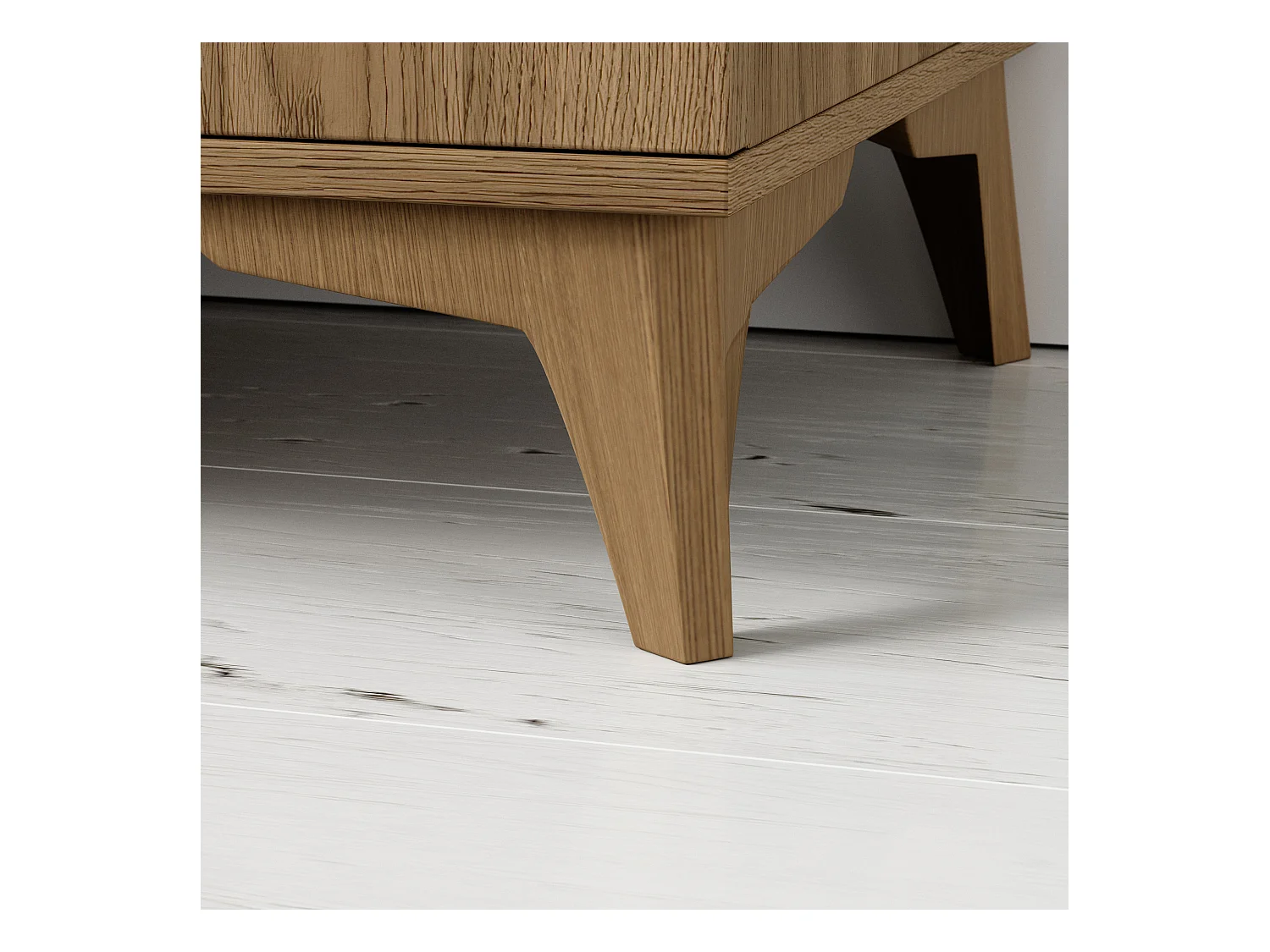 Vitrine lumineuse bois clair rainuré – Collection Bazen