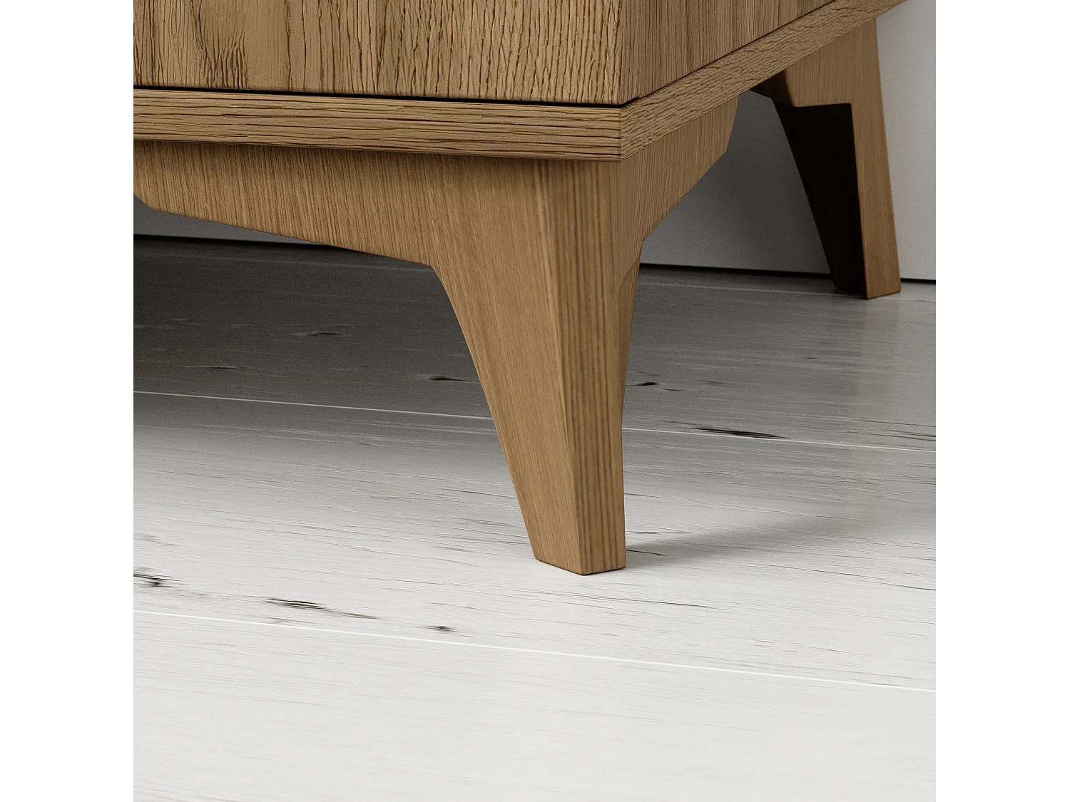 Vitrine lumineuse bois clair rainuré – Collection Bazen