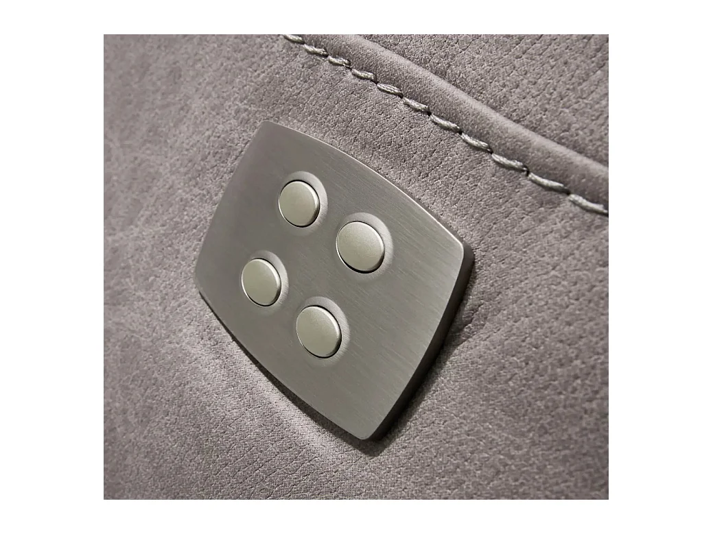 Canapé de relaxation 2 places électrique microfibre beige Ducka 154cm