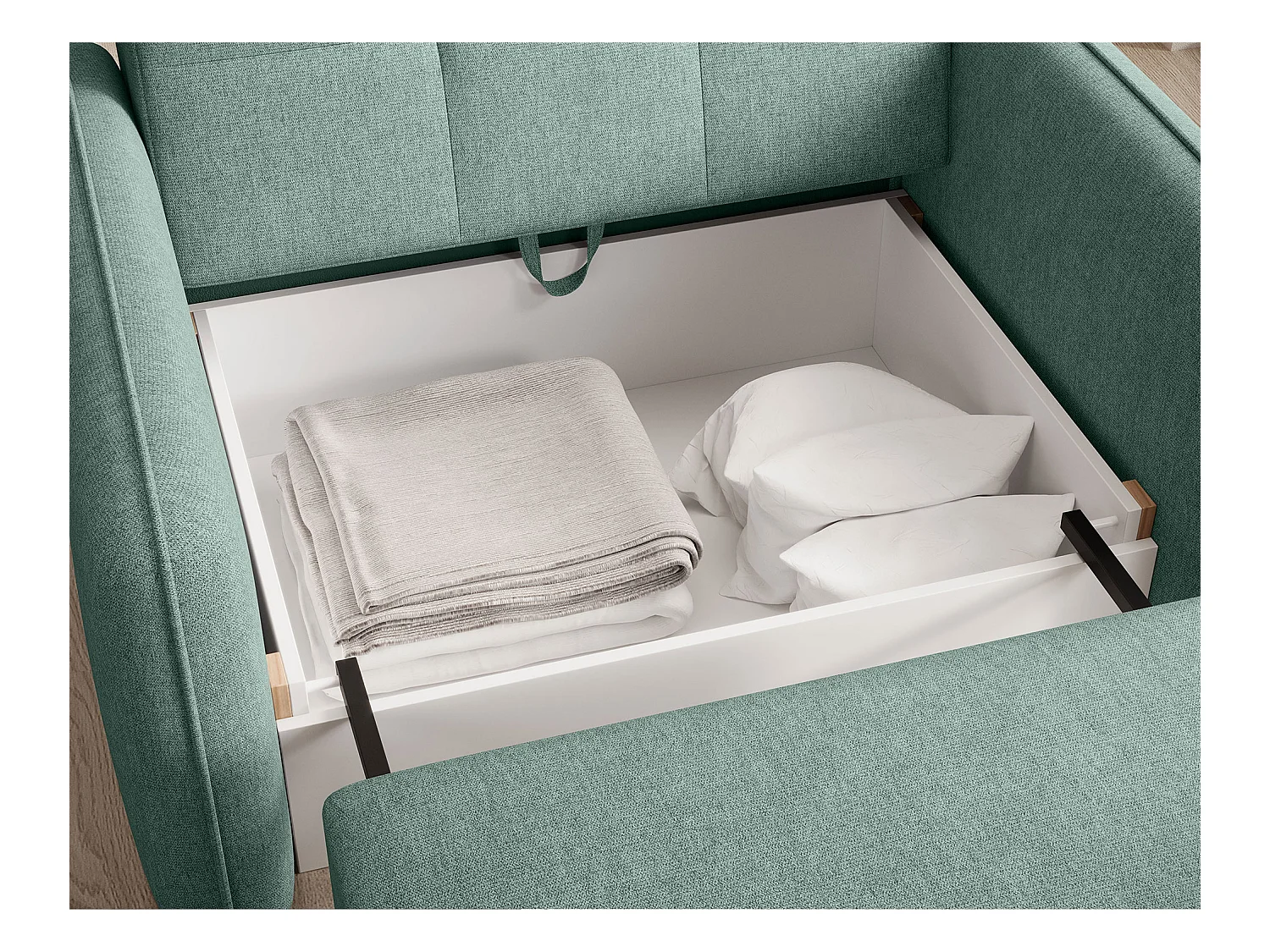 Fauteuil convertible LANY - Compact et ingénieux-Vert