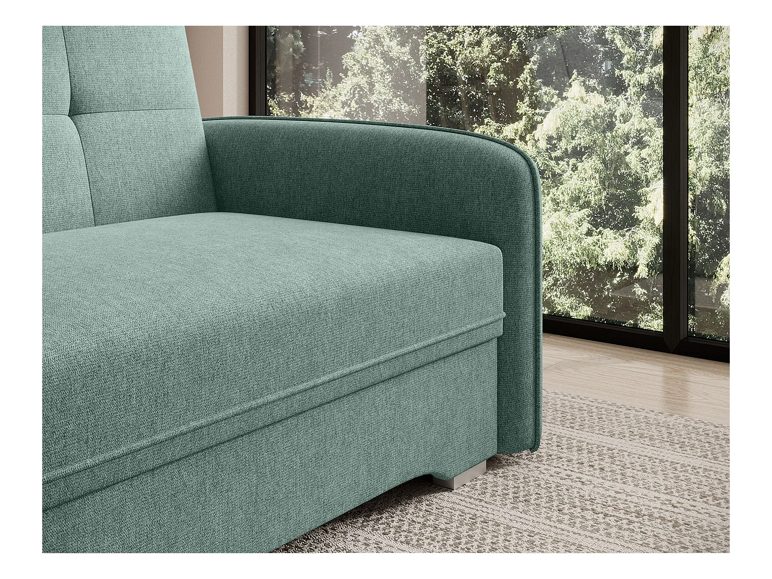 Fauteuil convertible LANY - Compact et ingénieux-Vert