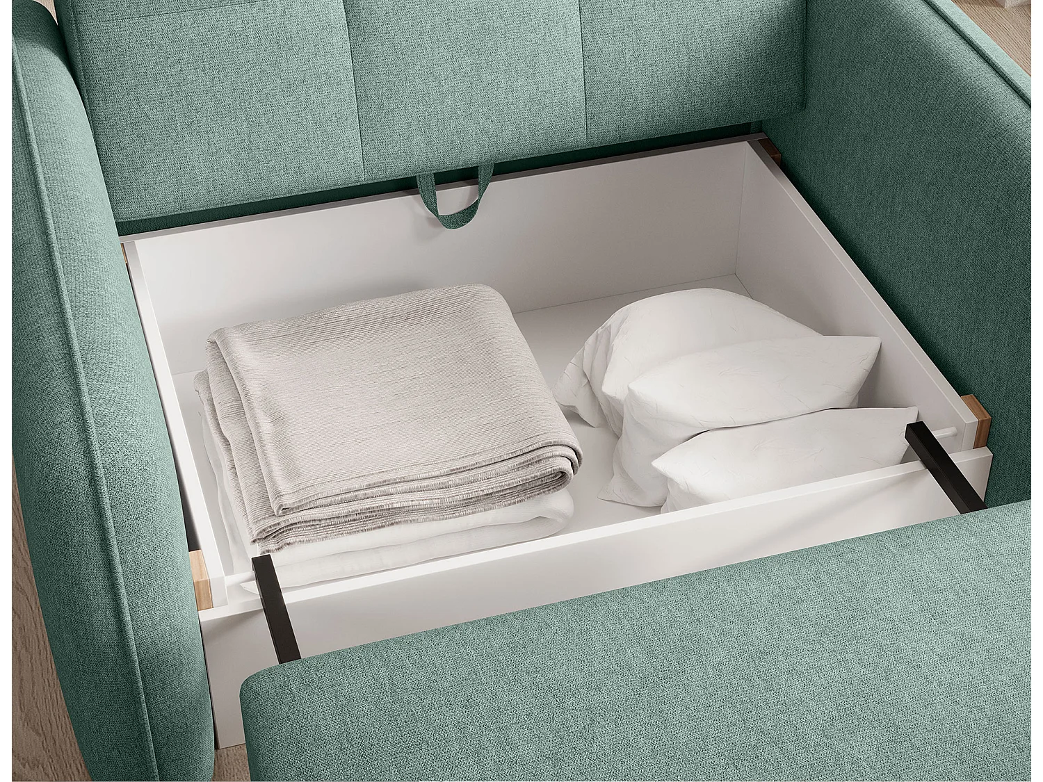 Fauteuil convertible LANY - Compact et ingénieux-Vert