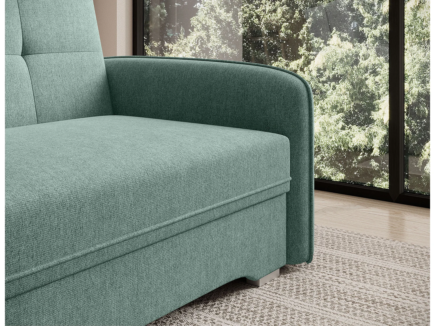 Fauteuil convertible LANY - Compact et ingénieux-Vert