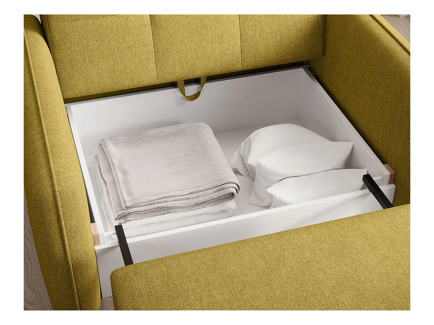 Fauteuil convertible LANY - Compact et ingénieux-Vert pistache