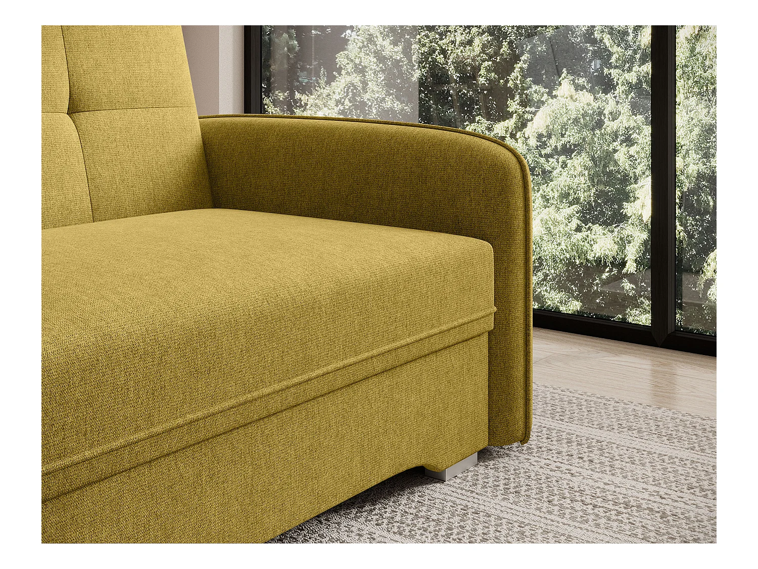 Fauteuil convertible LANY - Compact et ingénieux-Vert pistache
