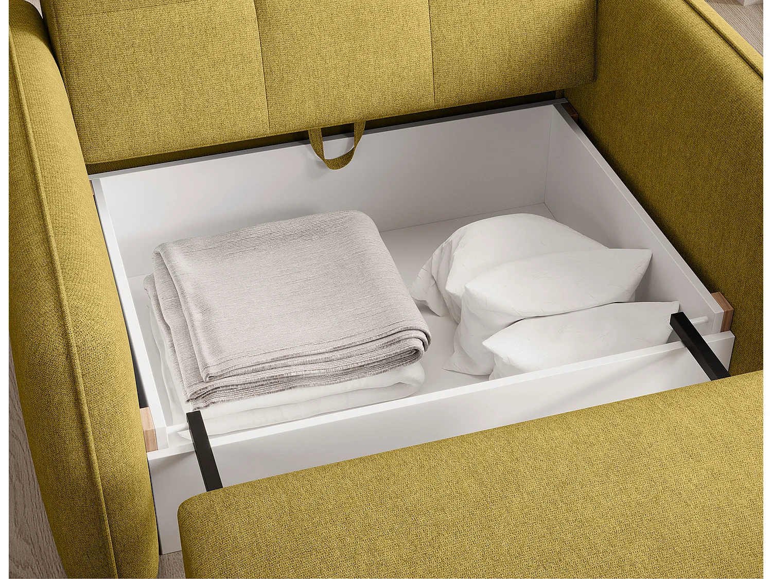 Fauteuil convertible LANY - Compact et ingénieux-Vert pistache