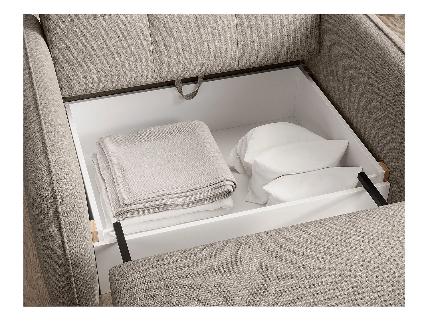 Fauteuil convertible LANY - Compact et ingénieux-Beige