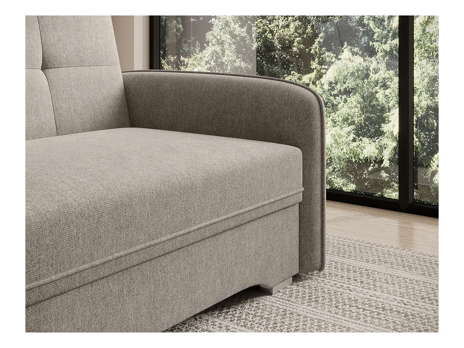 Fauteuil convertible LANY - Compact et ingénieux-Beige