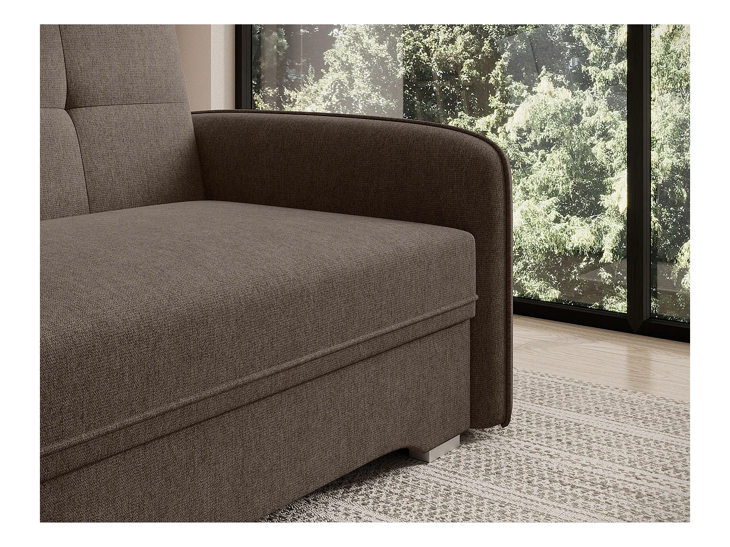 Fauteuil convertible LANY - Compact et ingénieux-Marron