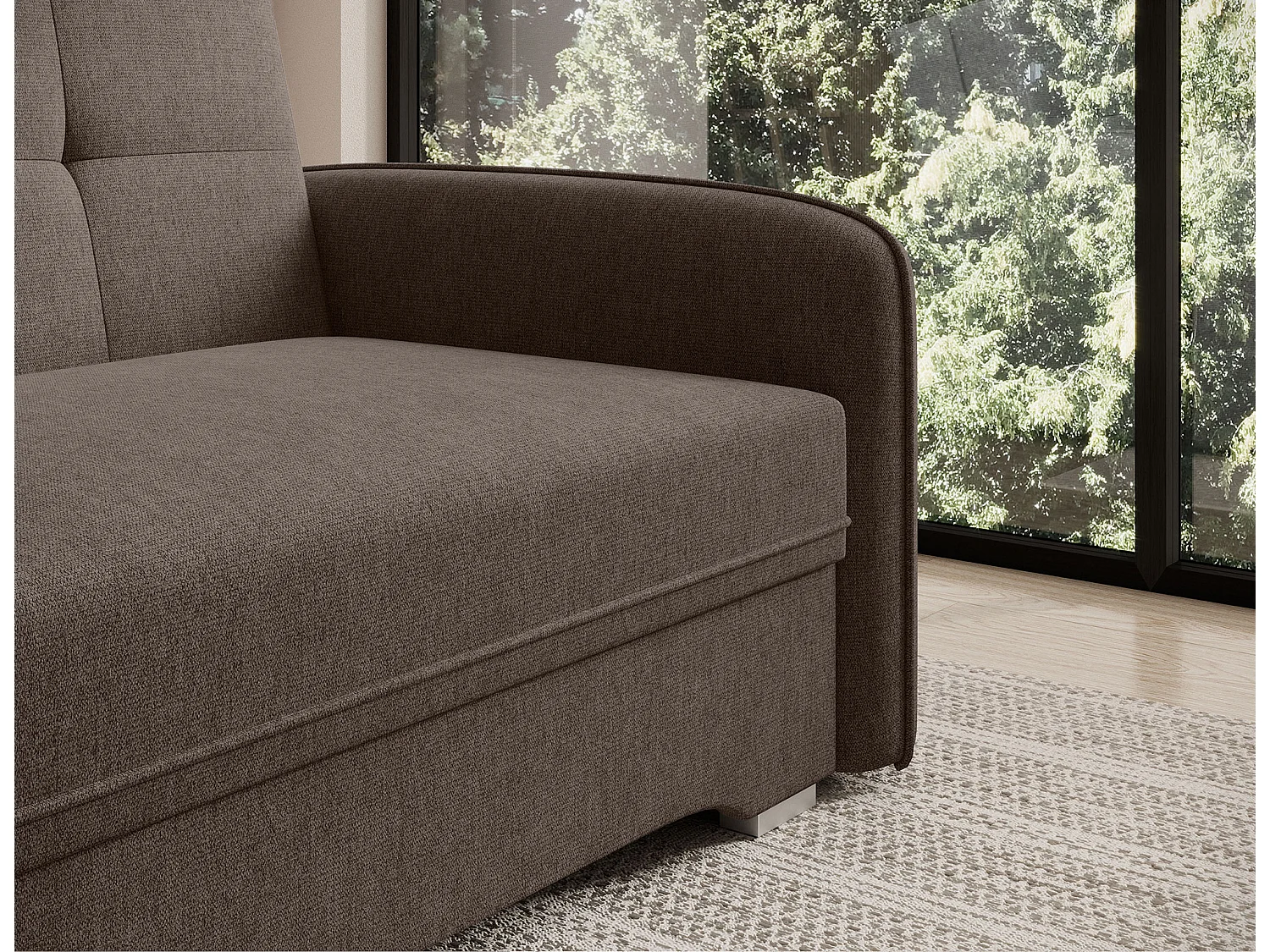 Fauteuil convertible LANY - Compact et ingénieux-Marron