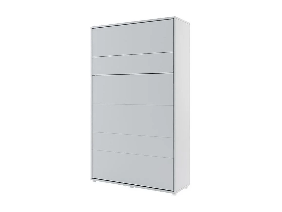 Lit escamotable vertical avec étagères gris mat Noby 90x200-