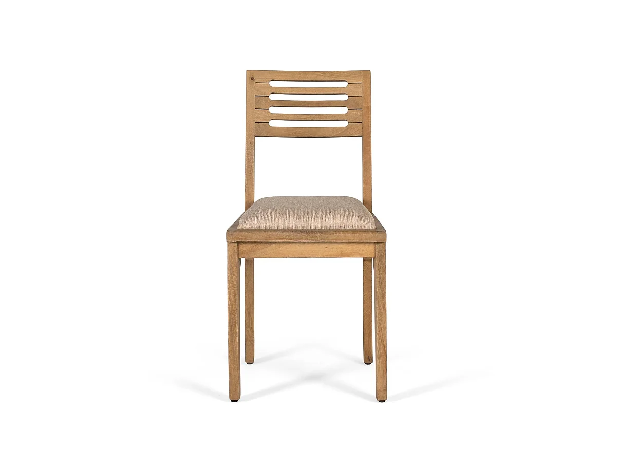 Kavel van twee chaises in massief manguierbos