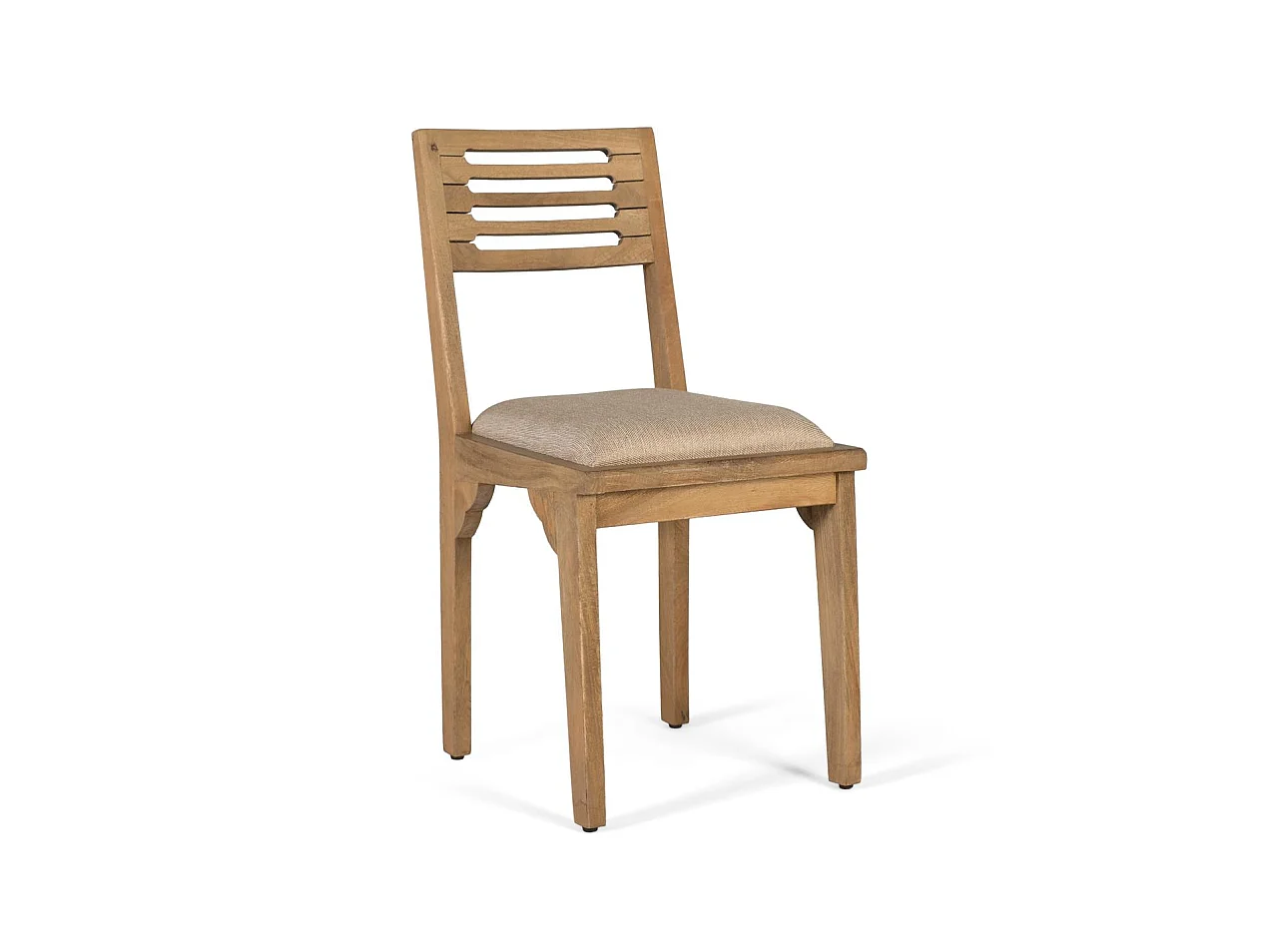 Sedia in legno di mango, 43 cm, stile moderno naturale - 88x43x55
