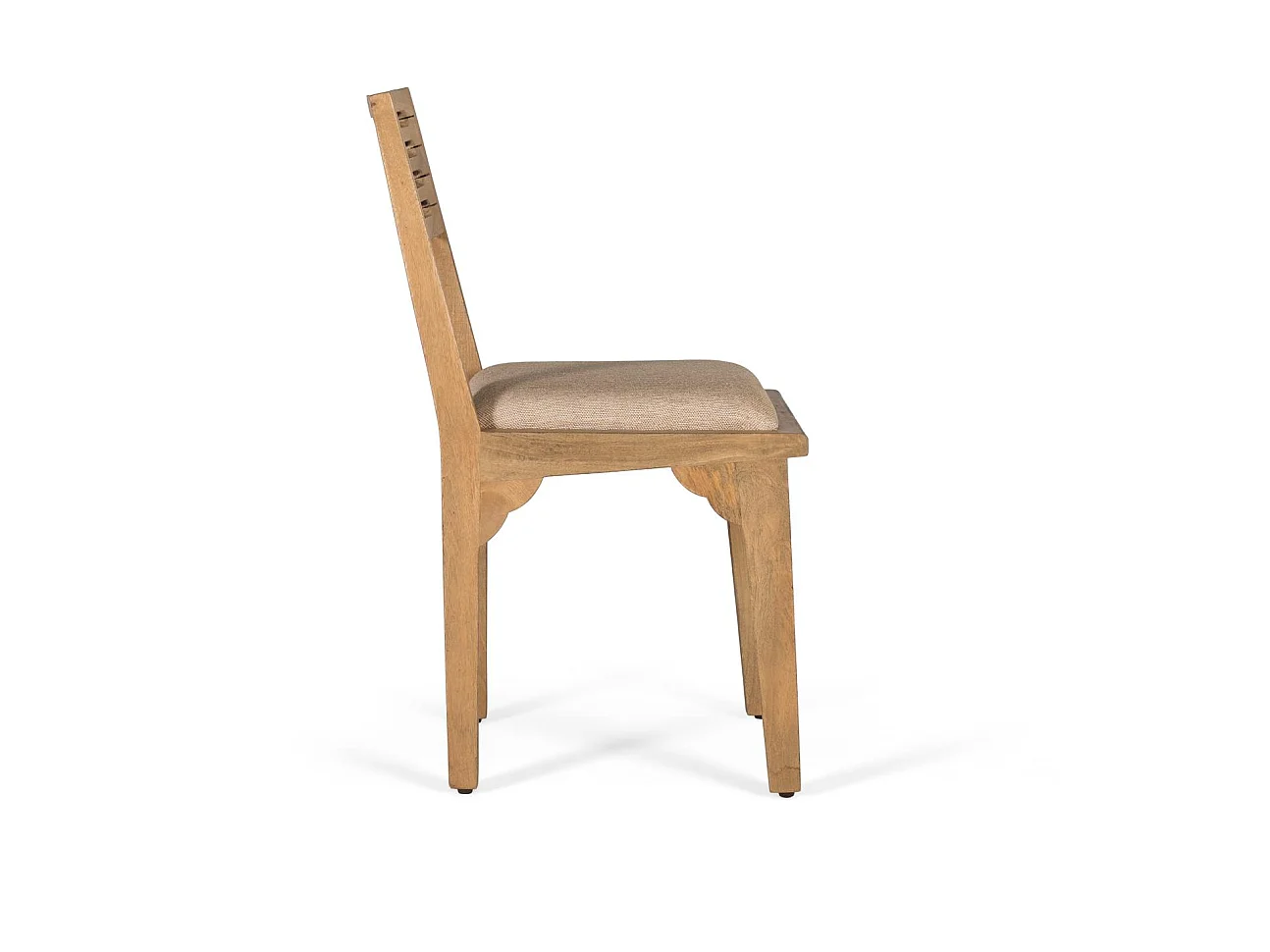 Sedia in legno di mango, 43 cm, stile moderno naturale - 88x43x55
