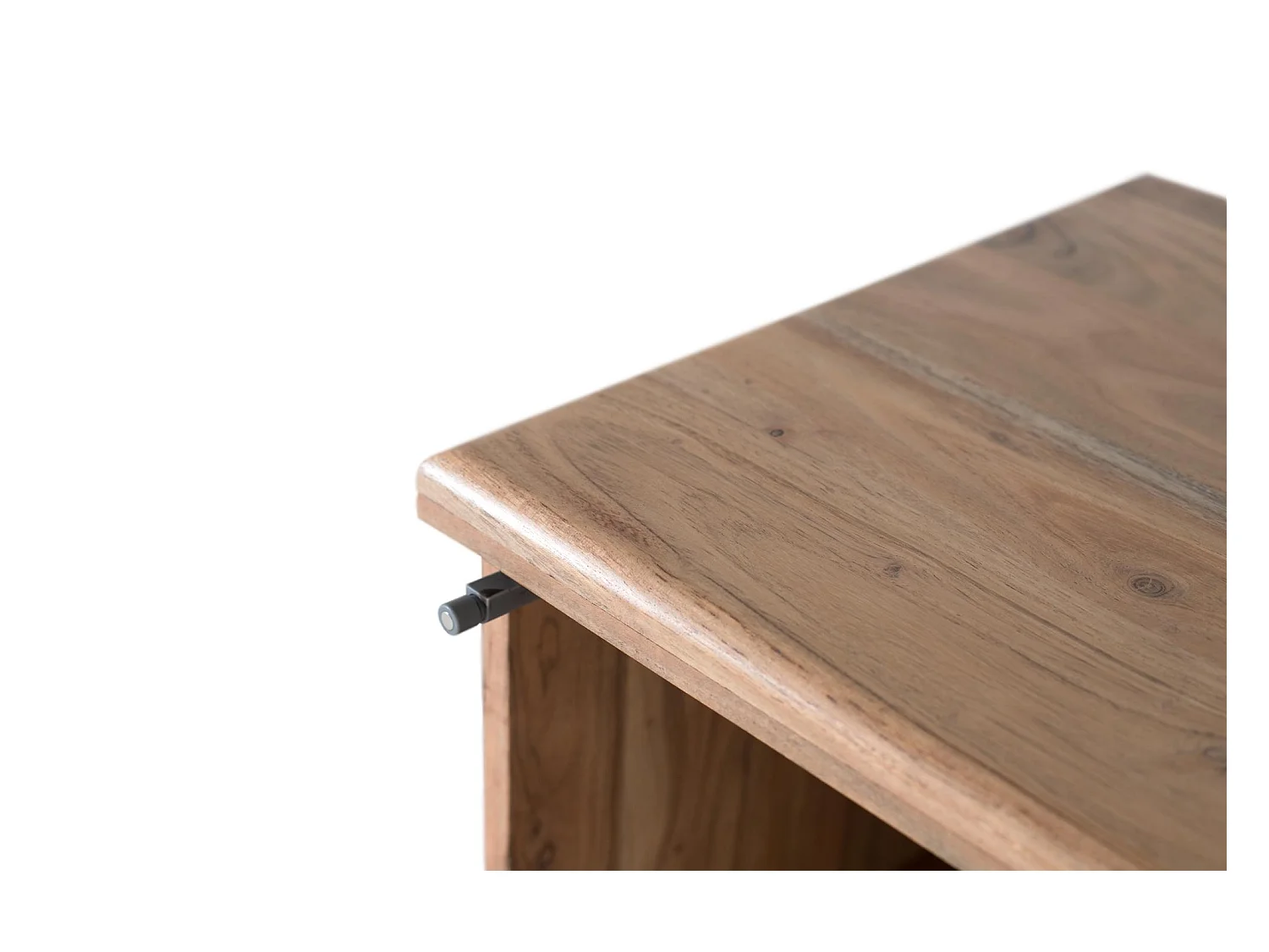 Table de chevet en bois d'acacia naturel