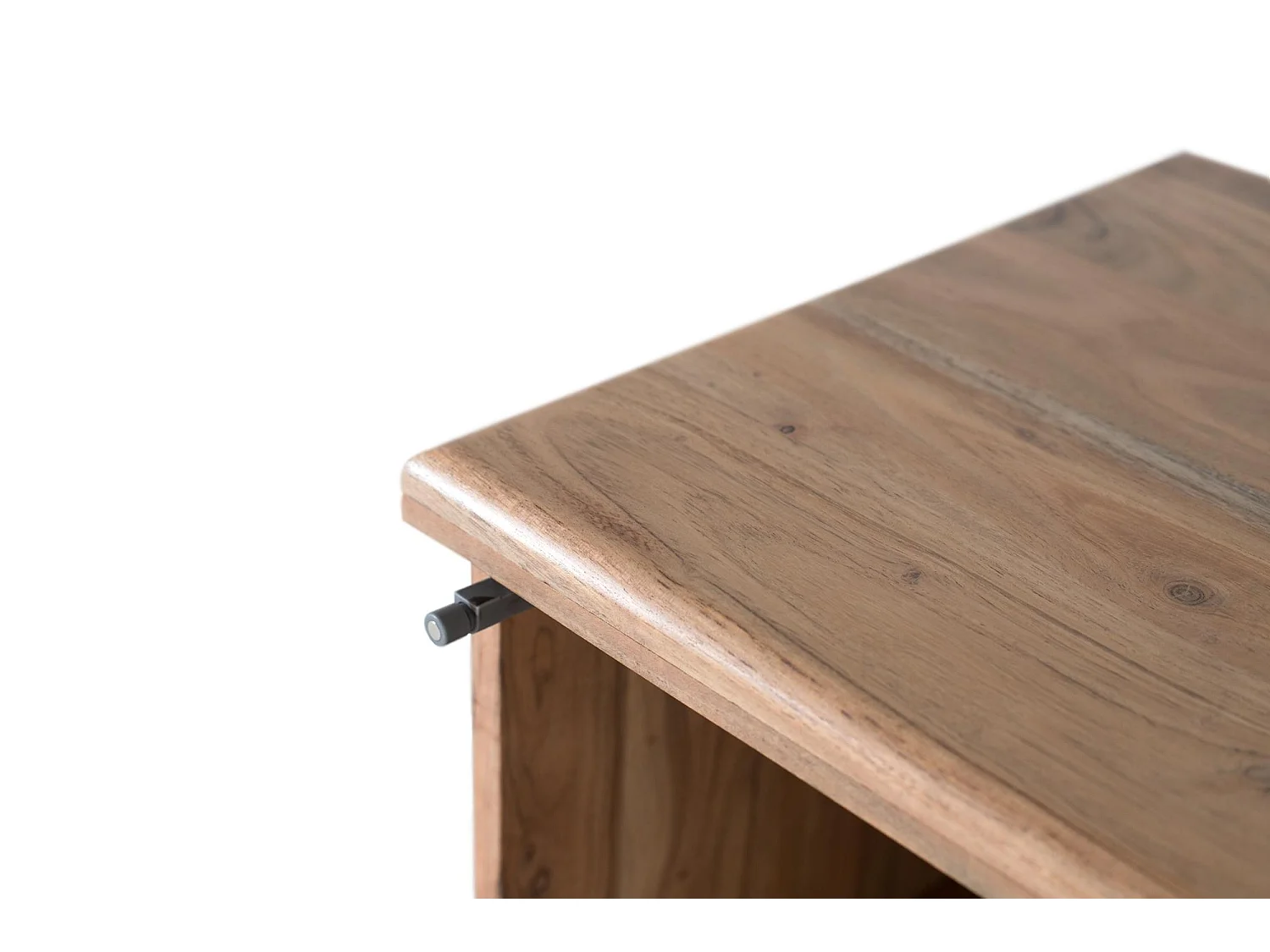 Table de chevet en bois d'acacia naturel