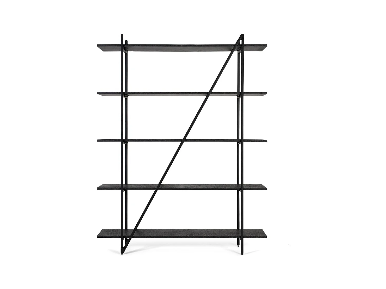 Étagère avec structure en métal et 5 étagères, longueur 140 cm