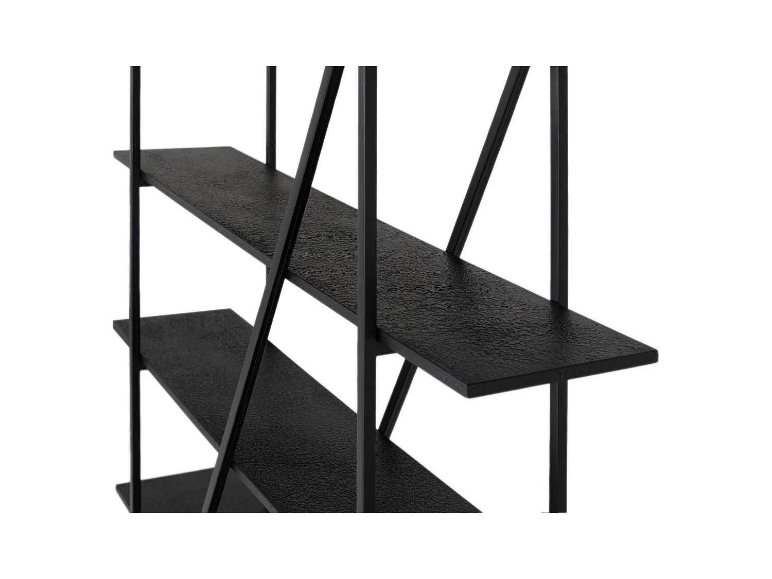 Étagère avec structure en métal et 5 étagères, longueur 140 cm