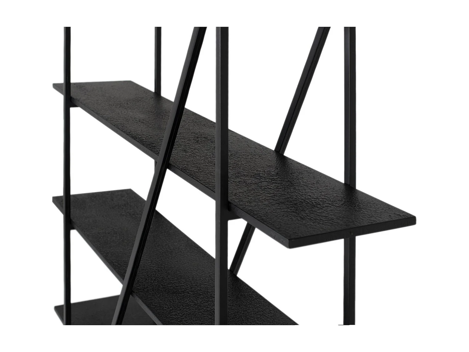 Bord met metalen structuur en 5 borden, lengte 140 cm