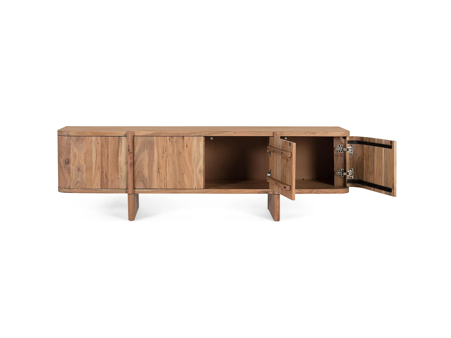 Acaciahouten tv-meubel 170 cm, rustieke moderne stijl - 51x170x40
