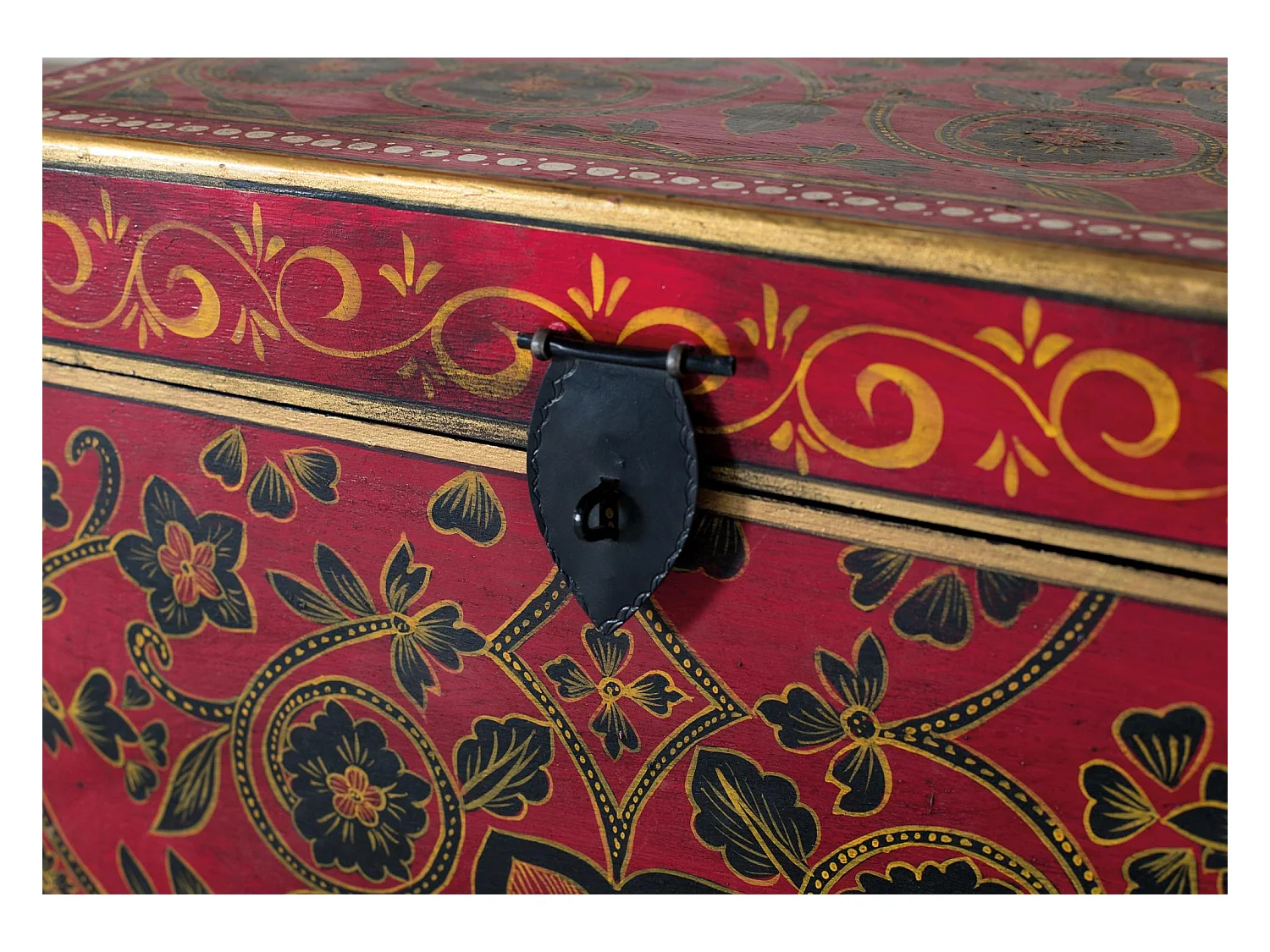 2er-Set Truhen aus Mangoholz und handbemalt